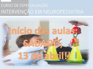 XVII Curso de Especialização em Intervenção em Neuropediatria (XVII CEIN)!! As aulas do XVII CEIN começam neste sábado, dia 13 de abril! As aulas serão ministradas aos sábados e domingos, quinzenalmente. Sob coordenação da Profa. Dra. Eloisa Tudella, o curso contará com a presença de professores de excelência, com experiência prática e acadêmica na área da neuropediatria. Não perca a oportunidade de se especializar em um dos mais renomados cursos de especialização do Brasil!!